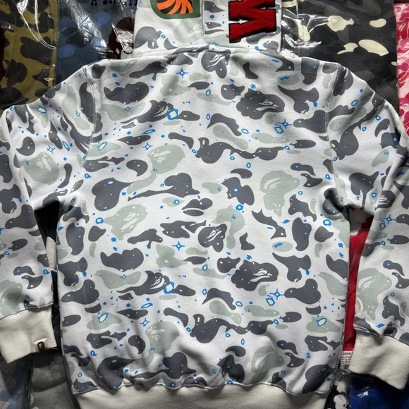 BAPE ABC Camo Double Shark Full Zip Hoodie 'White’ - Picture 5 of 9